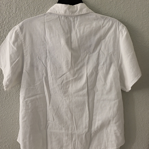 Embroidered White Button-Up Shirt - Picture 2 of 2